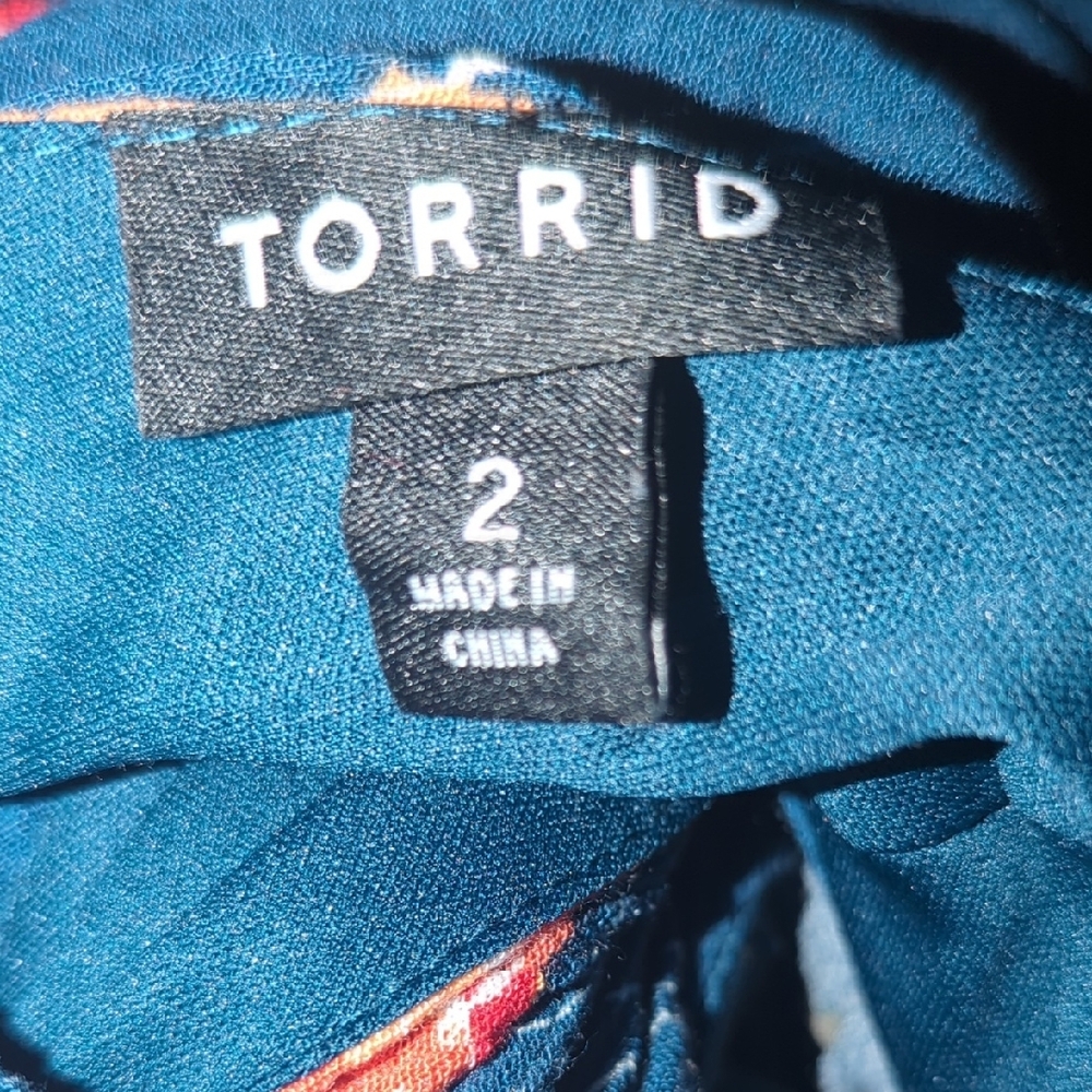 TORRID Maxi Gauze Floral Walk Through Dress 2x/18-20 - Picture 9 of 11